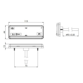 Horpol LED Positionsleuchte Wei&szlig; 12-24V NEON-look LD 2430