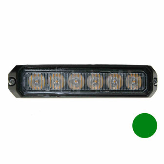 LED Blitzer 6-fach Kompakt Gr&uuml;n