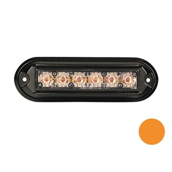 Dasteri LED-Blitzer mit schwarzem Geh&auml;use Orange