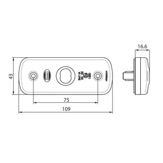 Dasteri LED Positionsleuchtesleuchte Orange 10-30V