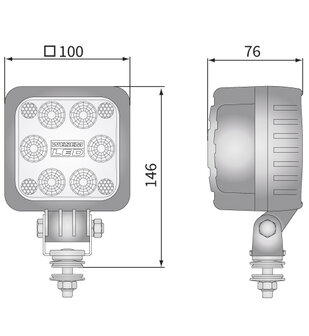 Wesem LED Fernscheinwerfer 1500LM + Kabel