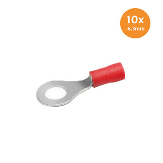 Ringkabelschuh Rot 4.3mm 10 St&uuml;ck