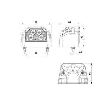 Fristom FT-031A LED Kennzeichenbeleuchtung Rot 12-24V