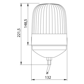 Dasteri Halogen Rundumleuchte Boutmontage 24V