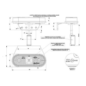 Horpol LED Positionsleuchte Orange + Quick link Stecker LD 650