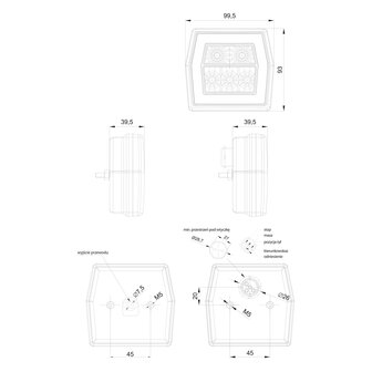 Fristom LED R&uuml;ckleucht FT-120 + Kabel