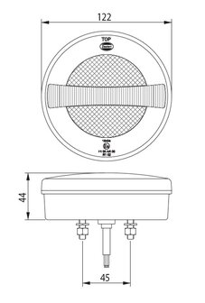 Dasteri LED 3-funktion R&uuml;ckleuchte