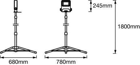 50W LED Fluter Mit Stativ