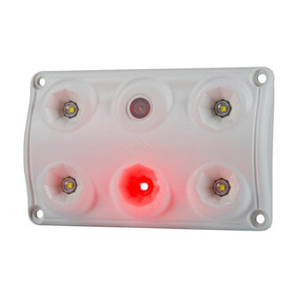 Horpol LED Innenleuchte Wei&szlig;/Rot dimmbar + Schalter LWD 2157