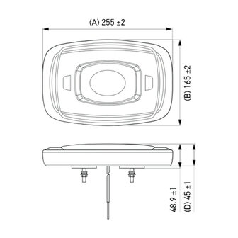 Hella LED Mini Warnbalk 12/24V Orange | 2RL 014 566-001