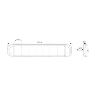 Hella LED Warnbalk 137cm + Bedienteil 4m Kabel | 2RL 014 567-021