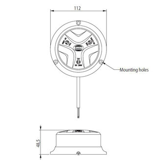 Dasteri LED Rundumleuchte Mit Schrauben Montage Orange