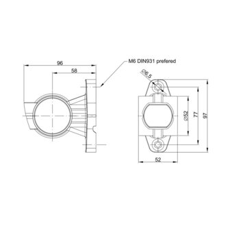 Fristom LED Begrenzungsleuchte 3-Funktionen Links