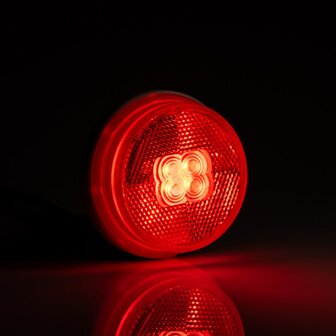 Fristom LED Positionsleuchte Rund Rot + 0,5m Kabel