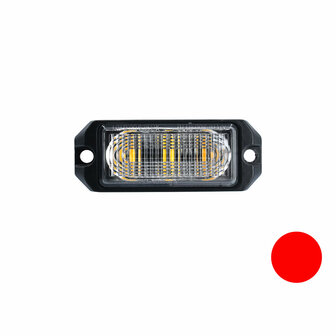 LED Blitzer 3-fach ultra Fl&auml;che Rot