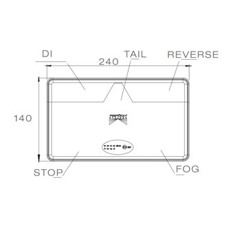 Asp&ouml;ck R&uuml;ckleuchte MultiLED II Links 8P