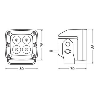 Osram Cube LED Fernscheinwerfer VX80-SP 2 St&uuml;ck