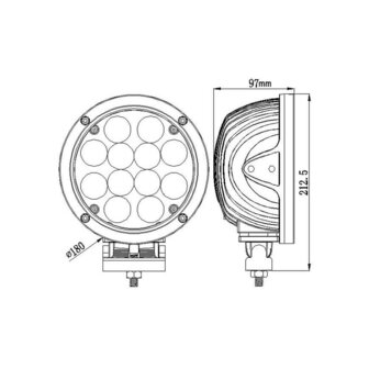 60W LED Fernscheinwerfer Chrom