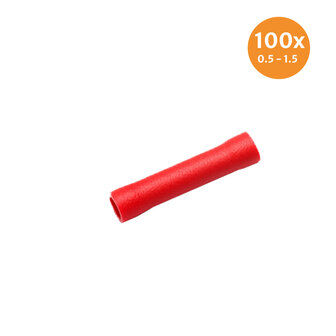 Sto&szlig;verbinder Isoliert Rot (0.5-1.5mm) 100 St&uuml;ck
