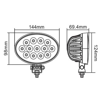 39W LED Arbeitsscheinwerfer 90&ordm; 3510LM