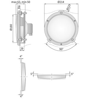 Wesem Rallye Nebelscheinwerfer &Oslash;180mm + Xenon Lamp