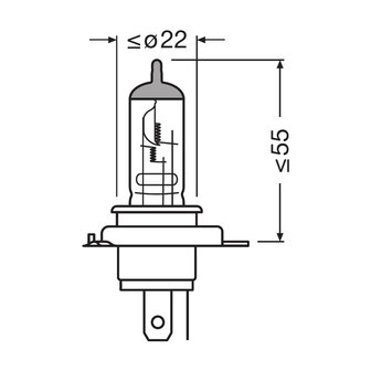 Osram Halogen Birne 12V Original Line HS1 PX43t