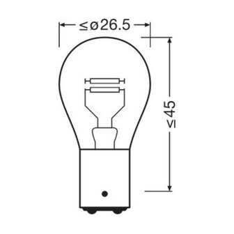 Osram Gl&uuml;hbirne BA15d 12V Original Line 10 St&uuml;ck