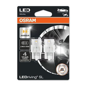 Osram W21/5W LED Retrofit Orange 12V W3x16q 2 St&uuml;ck | OFF-ROAD ONLY