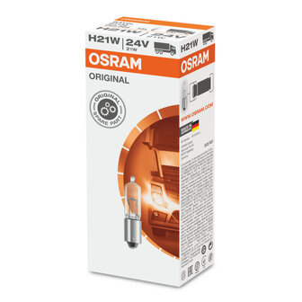 Osram Halogen lampe 24V Original Line H21W, BAY9s 10 St&uuml;ck