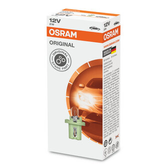 Osram Gl&uuml;hbirne BX8.4d 12V Original Line 10 St&uuml;ck