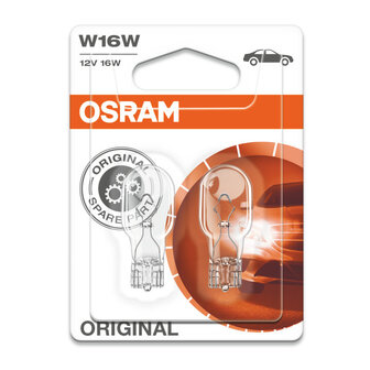 Osram W16W Gl&uuml;hbirne 12V W2.1x9.5d Original Line 2 Pieces