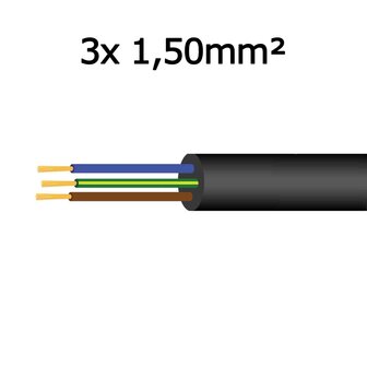 Flexibles Anschlusskabel 3x 1,50mm&sup2;