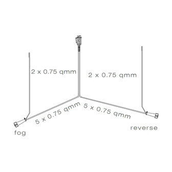 Asp&ouml;ck Kabelbaum 13-Poliger Stecker 4,5m + 2x abzweig DC 250cm