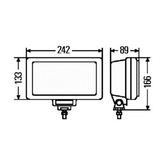 Hella Mistlamp Jumbo 220 Zwarte Rand zKap H3 | 1NE 006 300-051