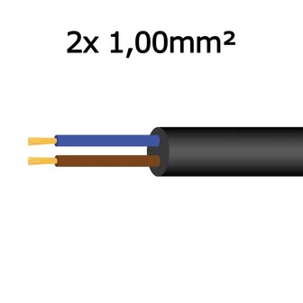 Flexible Anschlussleitung 2x 1,00mm&sup2;