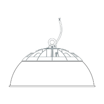 Transparent Reflektor f&uuml;r Hallenstrahler Lamp