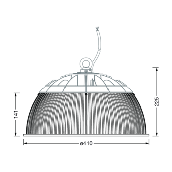 Transparent Reflektor f&uuml;r Hallenstrahler Lamp