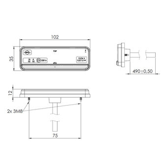 Horpol LED Positionsleuchte Orange 12-24V NEON-look LD 2435