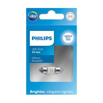 Philips Festoon 30 mm LED Retrofit Neutralwei&szlig; 4000K 12 V