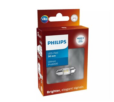 Philips Festoon 30mm LED Retrofit Wei&szlig; 6000K 24V
