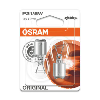Osram P21/5W 12V Gl&uuml;hbirne BAY15d Original Line 2 St&uuml;ck