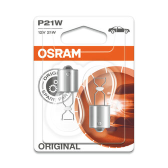 Osram P21W Gl&uuml;hbirne 12V BA15s Original Line 2 St&uuml;ck