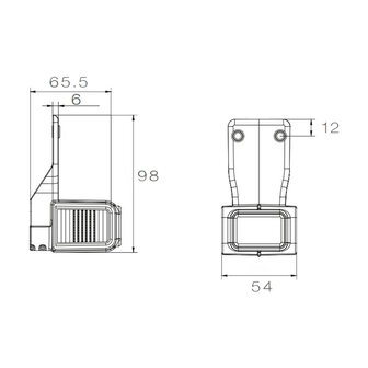 Asp&ouml;ck LED Seitenleuchte Superpoint IV Pendel | Rechts