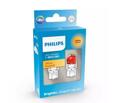 Philips W21/5W LED Retrofit Orange 12V 2 St&uuml;ck