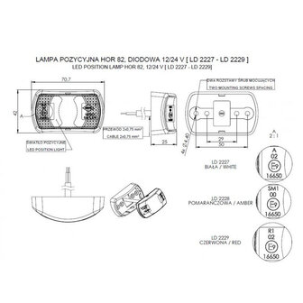 Horpol LED Positionsleuchte Rot Klein Modell LD-2229