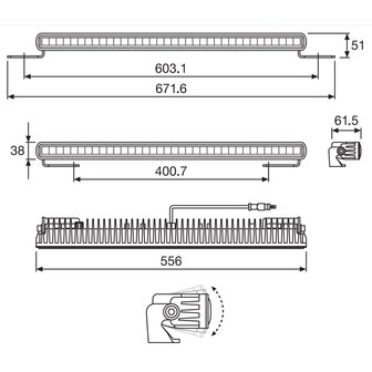 Osram LED Lightbar Kombi Slim SX500-CB 56cm