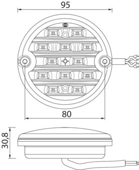 Dasteri LED R&uuml;ckfahrscheinwerfer 9-33V