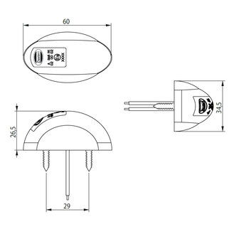 Dasteri LED Positionsleuchte 2-Funktionen 10-30V