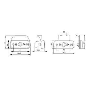 Dasteri LED Positionsleuchtesleuchte Orange 10-30V