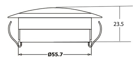 Dasteri LED-Innenleuchte Einbau Wei&szlig; 24 V